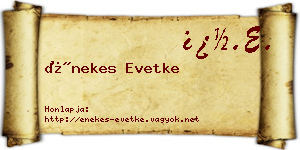 Énekes Evetke névjegykártya